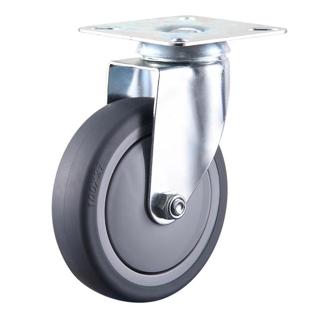 VIMA 2/3/4/5 inches swivel plate wheel PP and Core TPR Light Duty caster for chairs