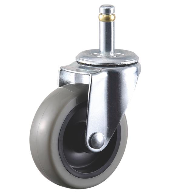 VIMA 3in 4in PP/TPE stem wheels Light Duty caster with brakes for official chairs
